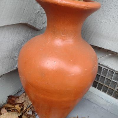 Large Clay Pottery Floor Vase