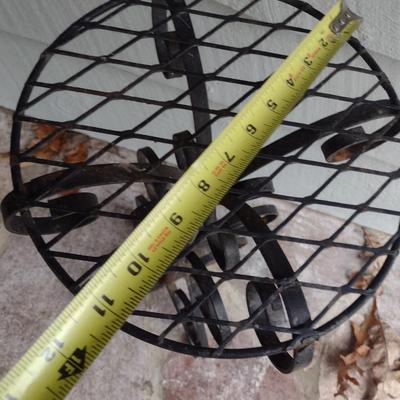 Vintage Wrought Metal Adjustable Height Plant Stand