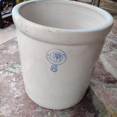 Vintage #6 Salt Glaze Louisville Indian Head Crock Choice A