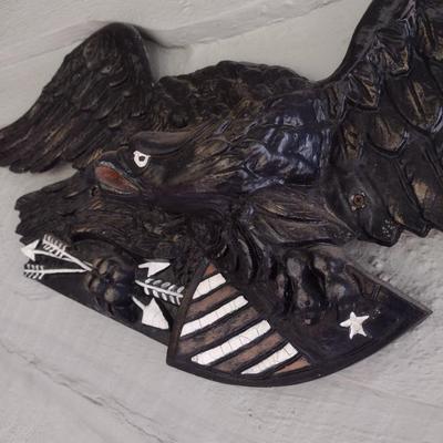 Vintage Plaster Cast Federal American Eagle Wall Decor