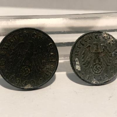 WWII Era German Reichspfenning Coins C002