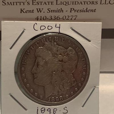 1898-S Morgan Silver Dollar C004