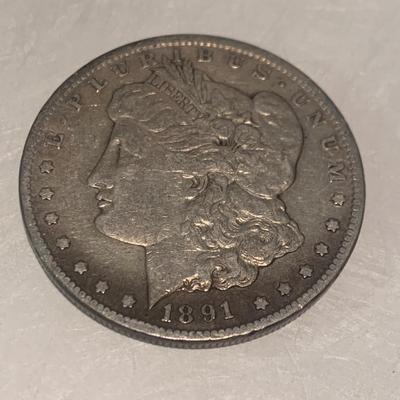C007 1891-CC Carson City Morgan Silver Dollar