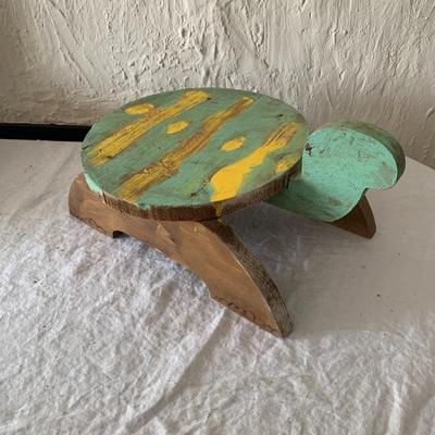 Vintage Childs turtle shaped step stool