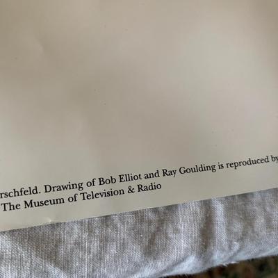 Al Hirschfeld Bob And Ray poster 1995