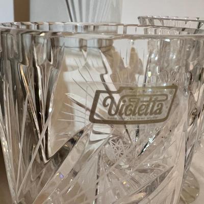 4 Piece Vase Lot - Crystal, I.G. Durand, Mikasa, Violetta