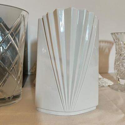 4 Piece Vase Lot - Crystal, I.G. Durand, Mikasa, Violetta