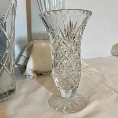 4 Piece Vase Lot - Crystal, I.G. Durand, Mikasa, Violetta