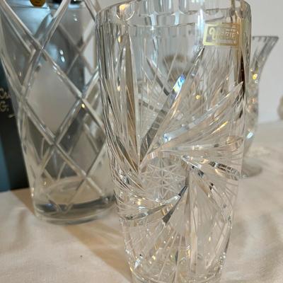 4 Piece Vase Lot - Crystal, I.G. Durand, Mikasa, Violetta