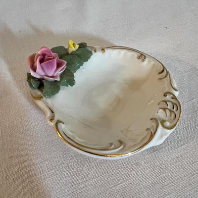 7 Piece Vintage Ceramic Lot - Coalport, Dresden, Nipon, Capodimonte