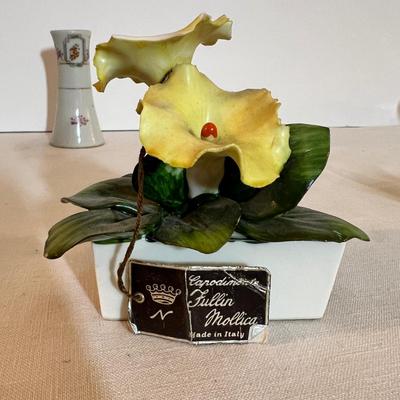 7 Piece Vintage Ceramic Lot - Coalport, Dresden, Nipon, Capodimonte