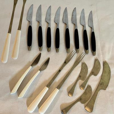 Vintage MCM Lot of Cutlery - Dansk, Le Creuset, Air France Nathalie George