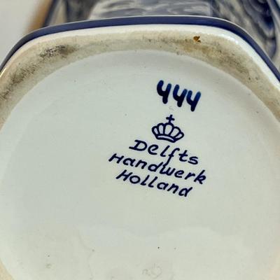 6 Piece Lot Vintage Dutch & Polish Pottery Collectibles - Delft, Royal Mossa