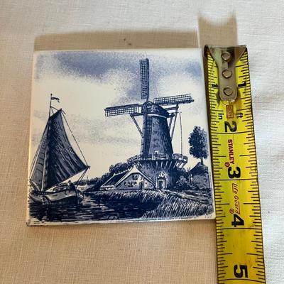 6 Piece Lot Vintage Dutch & Polish Pottery Collectibles - Delft, Royal Mossa