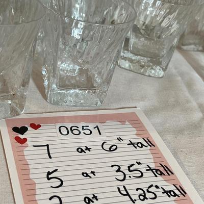 Lot of 15 Vintage MCM Textured Glassware - Libby St. Regis?