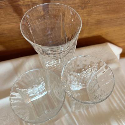 Lot of 15 Vintage MCM Textured Glassware - Libby St. Regis?