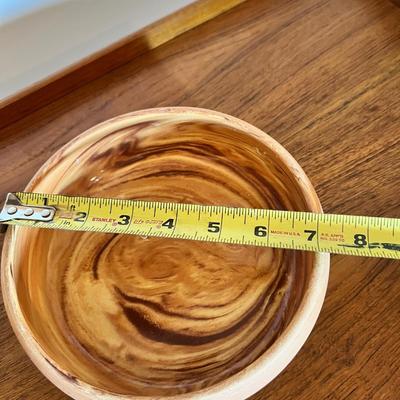 MCM Vintage Teak and Pottery Lot - Haas Pottery, Dolphin Teak