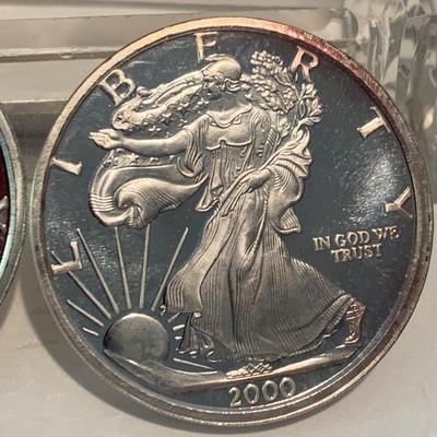TWO American Silver Eagle Silver Dollars C013