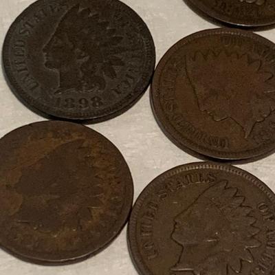 Indian Penny Lot C014 Contains 18 Coins