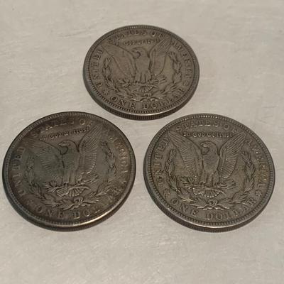 THREE (1921-S) Morgan Silver Dollars C016