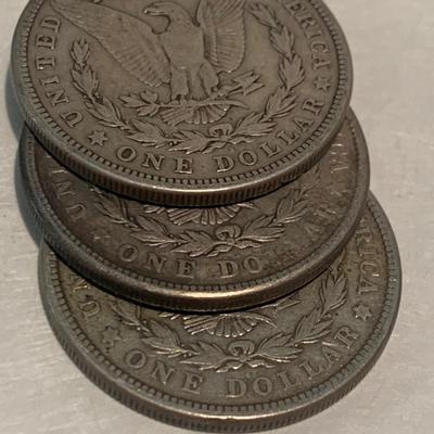 THREE (1921-S) Morgan Silver Dollars C016