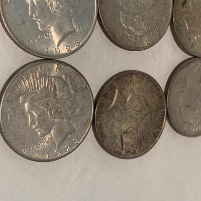 Large Lot 1923 Peace Dollars C021