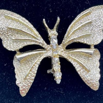 Crystal encrusted Butterfly pin Brooch