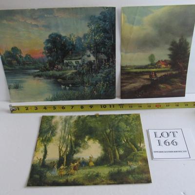 3 Vintage Scenic Prints