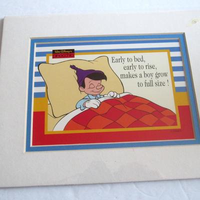 2 Unused and Unopened Pinocchio Framable Prints