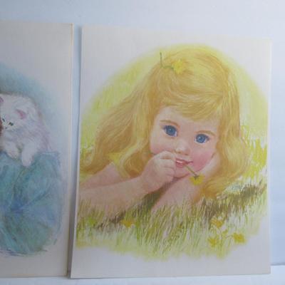 2 Vintage Little Girl Prints For Framing #2