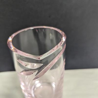 Pink Glass Deep Cut Design