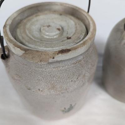 Pair of Vintage Stoneware Crocks