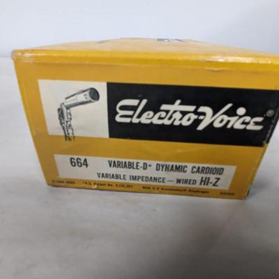 Electro Voice Model 664 Dynamic Cardiod Microphone in Original Box Choice A
