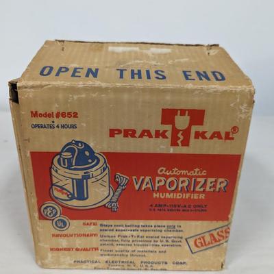 Vintage PRAK T KAL Vaporizer Humidifier Model Number 652