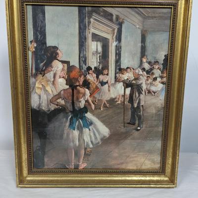 Framed Edgar Degas 'The Dance Class' Ballet Art