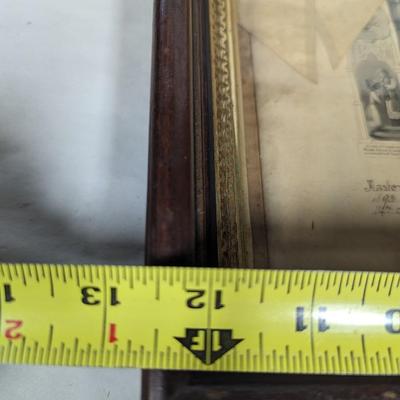 1891 First Communion Certificate 'Precious Remembrance for A Faithful Heart' Congregational Ribbon