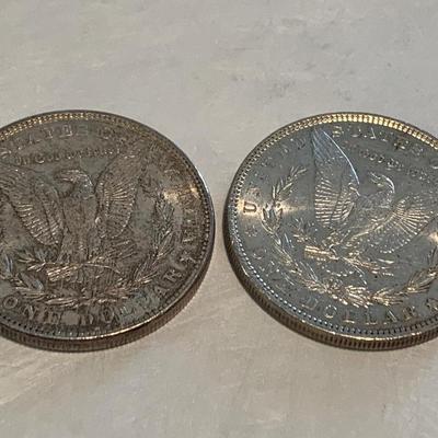 TWO 1886 Morgan Silver Dollars C026