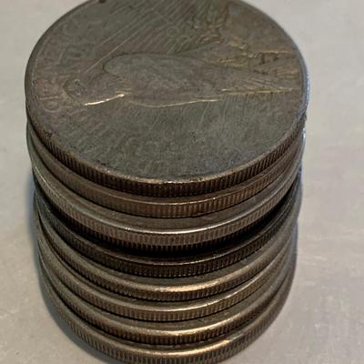 TEN 1923-1927 Silver Peace Dollars