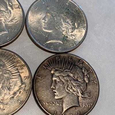 TEN 1923-1927 Silver Peace Dollars