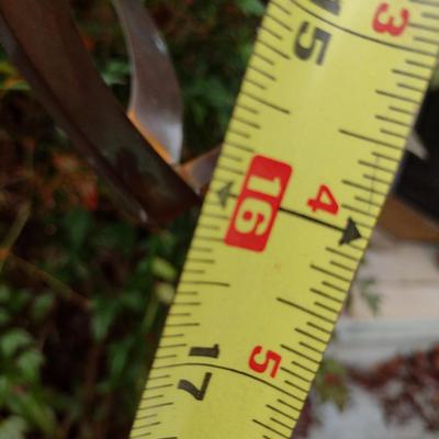 Metal Outdoor Whirligig with Glass Ball Center