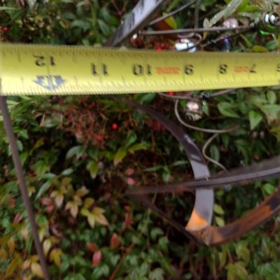 Metal Outdoor Whirligig with Glass Ball Center