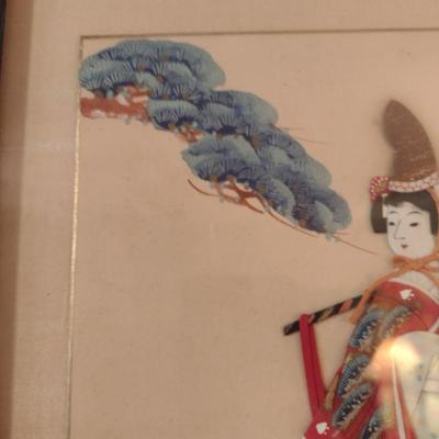 Vintage Framed Textile Art Choice A