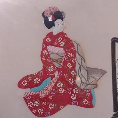 Vintage Framed Textile Art Choice B