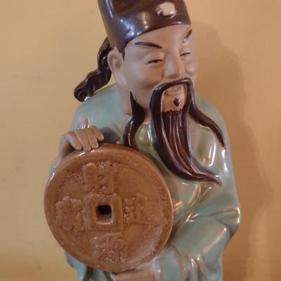 Vintage Ceramic Good Fortune Chinese Elder Statuette