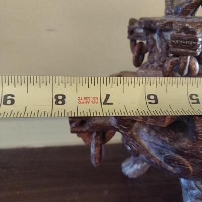 Carved Stone Foo Lion Incense Pot