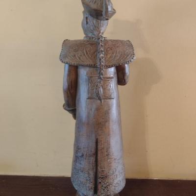 Chinese Elder Chalkware Statuette