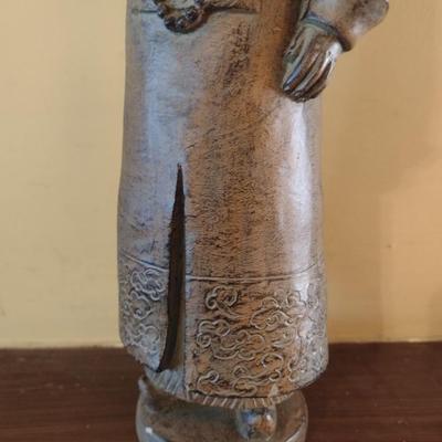 Chinese Elder Chalkware Statuette