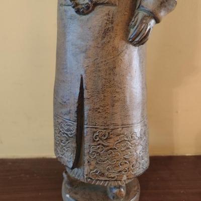 Chinese Elder Chalkware Statuette
