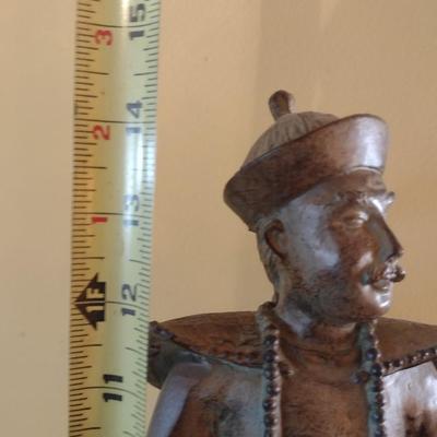Chinese Elder Chalkware Statuette