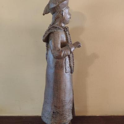 Chinese Elder Chalkware Statuette